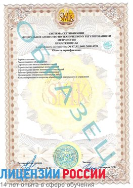 Образец сертификата соответствия (приложение) Кингисепп Сертификат ISO 14001